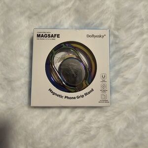 Magnetic Phone Ring Holder with Magsafe, Double Adjustable Gym Finger Ring Grip.